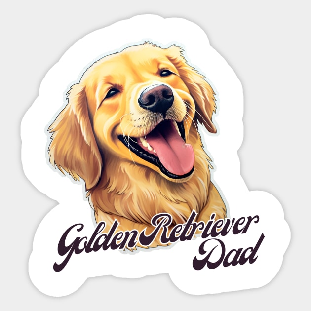 Golden Retriever Dad T-Shirt - Dog Lover Gift, Pet Parent Apparel Sticker by Baydream